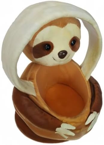 3D Sloth Plush Basket Easter Egg Hunting Basket Cute Animal Plush