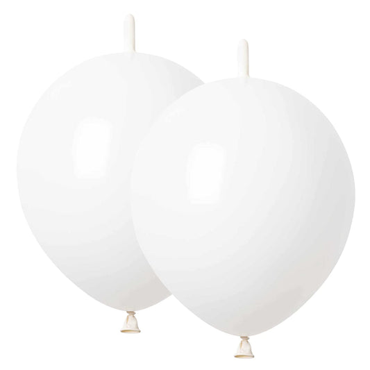 ADIDO EVA Link Balloons White 12 Inch Quick Link Latex Balloon 80 Pcs