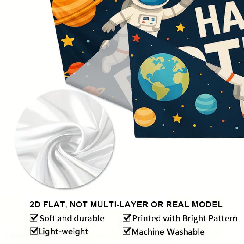 Space Birthday Decorations Banner 71x43 Inch, Large Outer