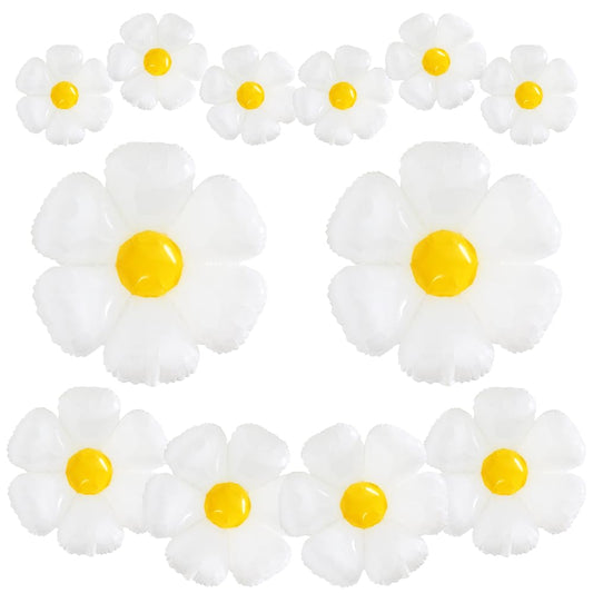 Cute Daisy Flower Balloon 60s Hippie Retro Floral Boho Garland Groovy
