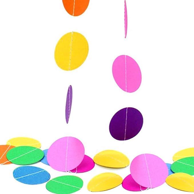 FECEDY Colorful Happy Birthday Banner Paper Triangle Flag Bunting