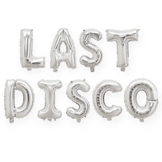 xo, Fetti Last Disco Foil Balloons - 16", Silver | Bachelorette Party