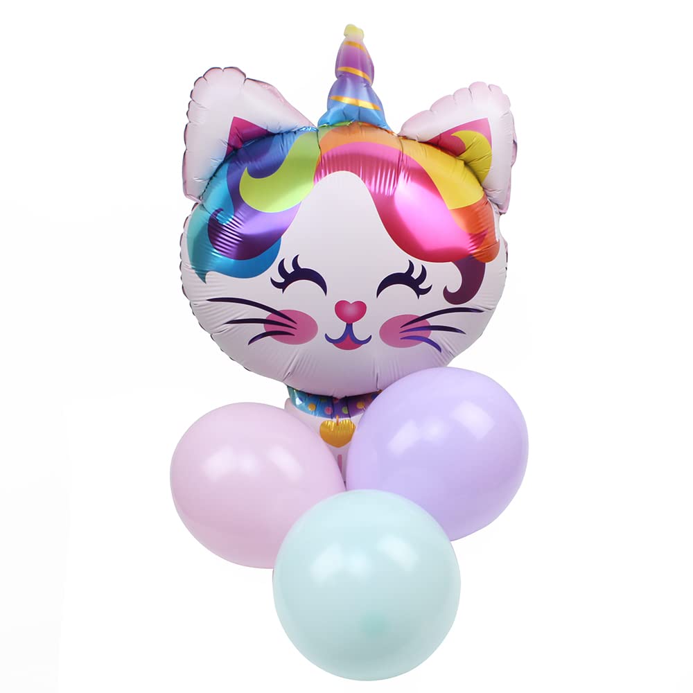 Pet Animal Unicorn Cat Balloon Caticorn Balloon Cute Pussycat Party