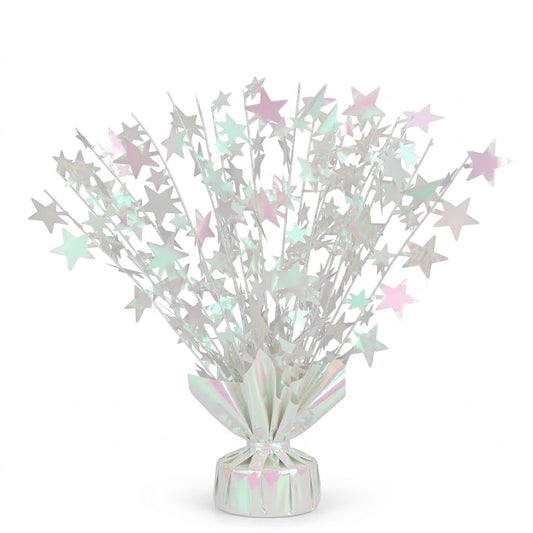 PMU 6 Pack Bursting Star Metallic Foil Spray Centerpiece- Opal