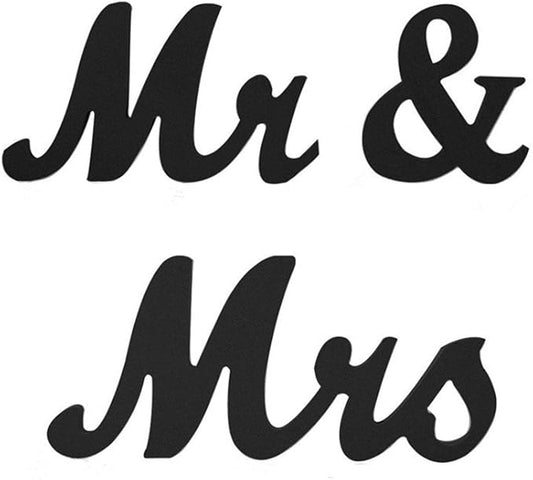Mr and Mrs Sign Wedding Sweetheart Table Decorations Mr and Mrs