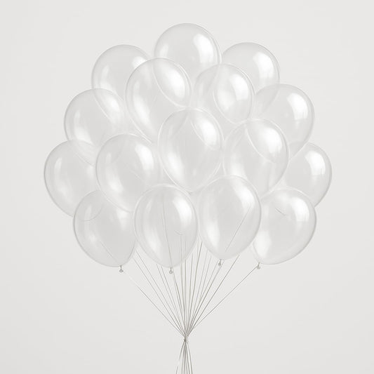 DRWKAY Clear Balloons 100 Pack, 12 Inch Latex Helium Transparent