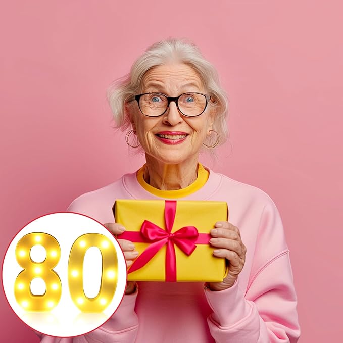 80th Birthday Decorations for Women Men Happy 80 Birthday