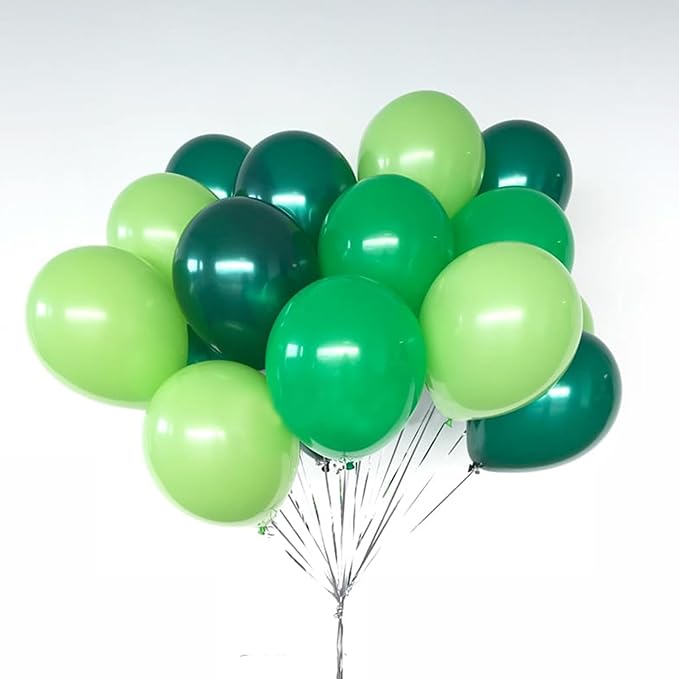 Togvu Green Balloons, 60 Packs 12 Inch Different Shades Dark Emerald