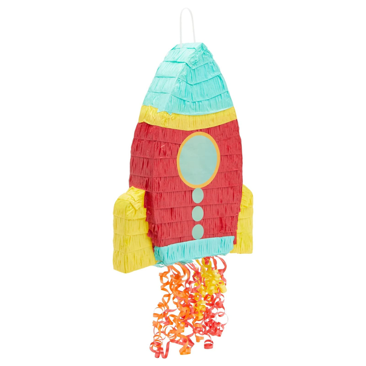 Rocket Ship Pull String Pinata for Space Birthday