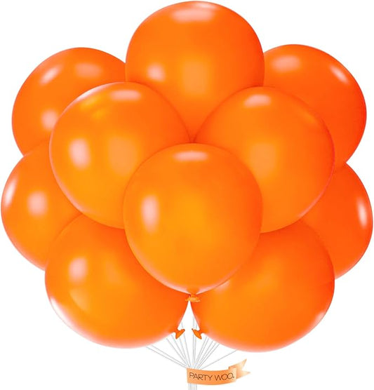PartyWoo Orange Balloons 20pcs 18 Inch Fall Latex Helium Balloons for