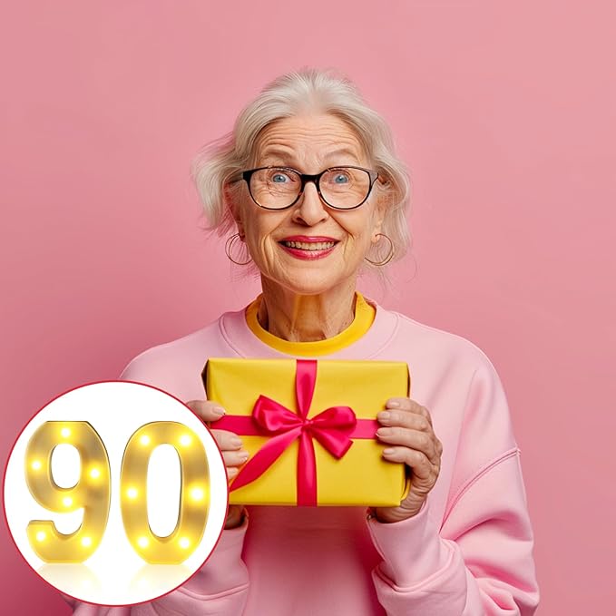 90th Birthday Decorations for Women Men Happy 90 Birthday