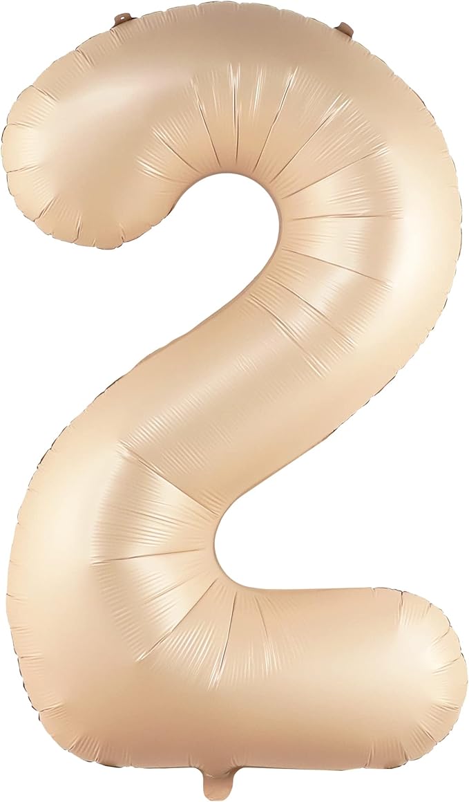 KatchOn, Huge Caramel 2 Balloon Number - 40 Inch, Two Groovy Balloons