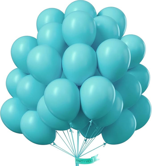 PartyWoo Teal Balloons 100pcs 12 Inch Turquoise Dark Teal Latex