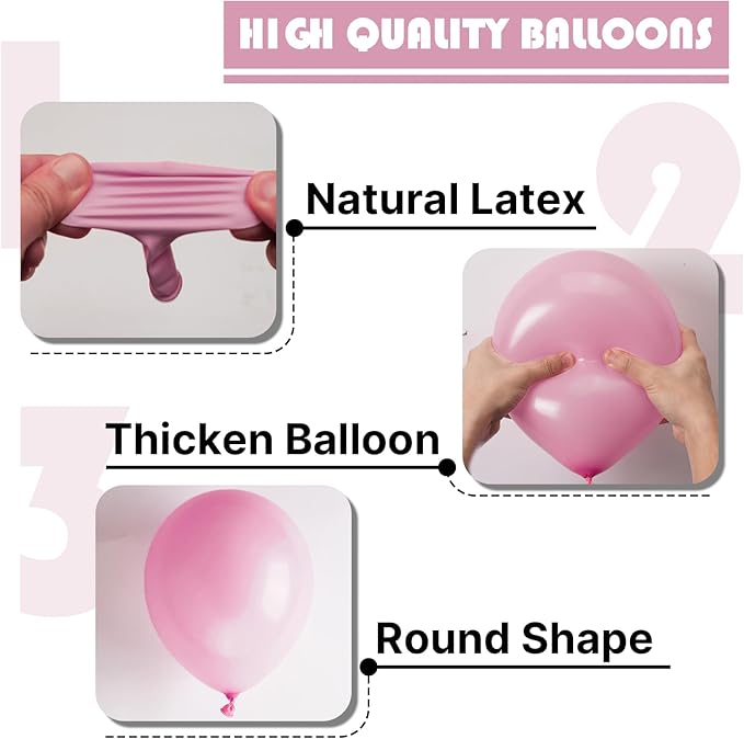 PartyWoo Mauve Balloons 100pcs Different Sizes of 18 12 10 5 Inch