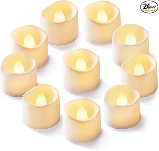 Homemory 24Pcs Flickering Flameless Candle Battery Operated,