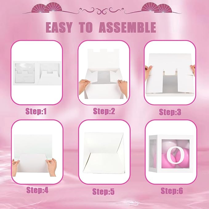 Baby Girl First Birthday Decorations Pastel Pink White Balloons 40