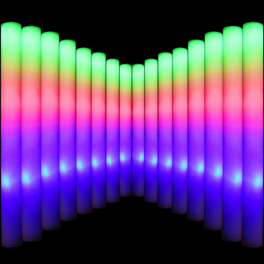 LifBetter Light Up Glow Sticks Bulk, LED Foam Sticks 118 pcs Glow in