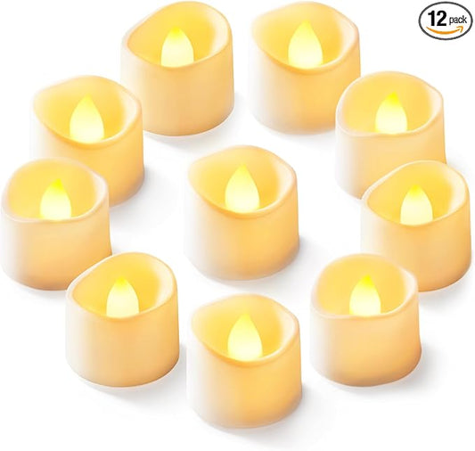 Homemory 12-Pack Flameless LED Tea Lights Candles Battery Operated, 20