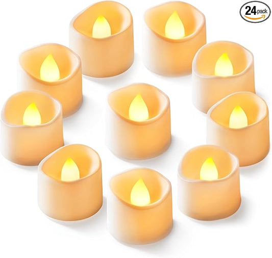 Homemory 24-Pack Flameless LED Tea Lights Candles Battery Operated, 20