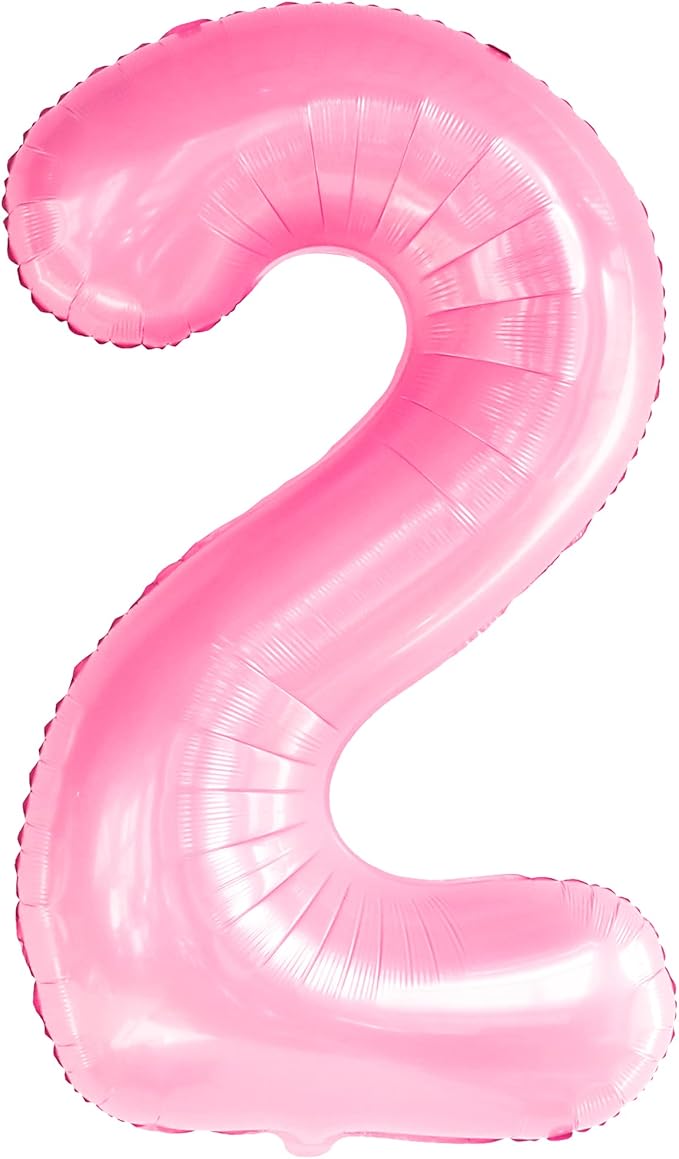 KatchOn, Giant Pink Number 2 Balloon - 40 Inch | Two Balloon, Light