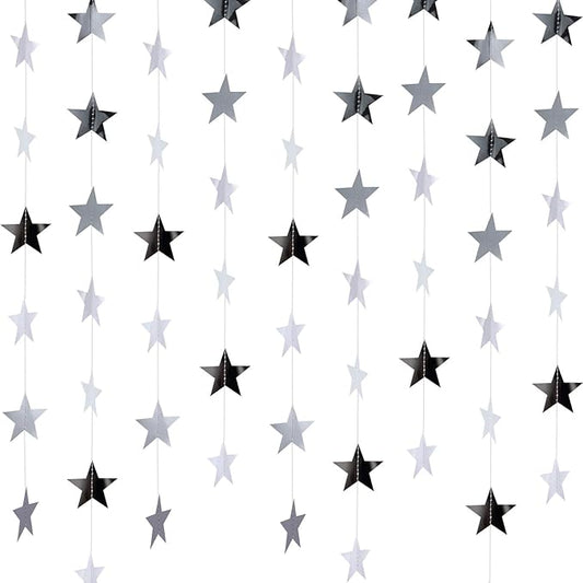 Patelai Glitter Star Garland Banner 2026 Graduation Decor 130 Feet Sta