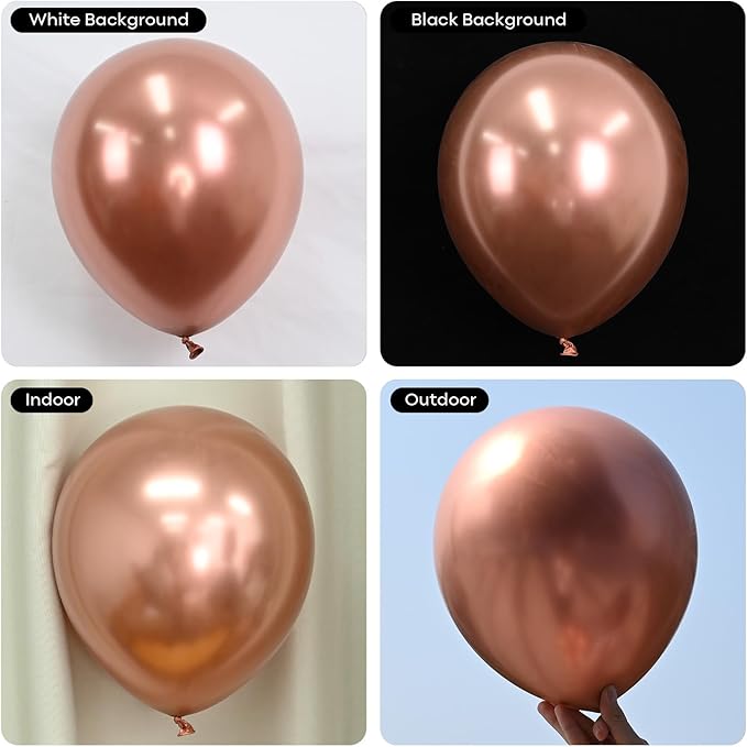 Retro Blush Pink Balloons, 60 Packs 12 Inch Dusty Pink Metallic