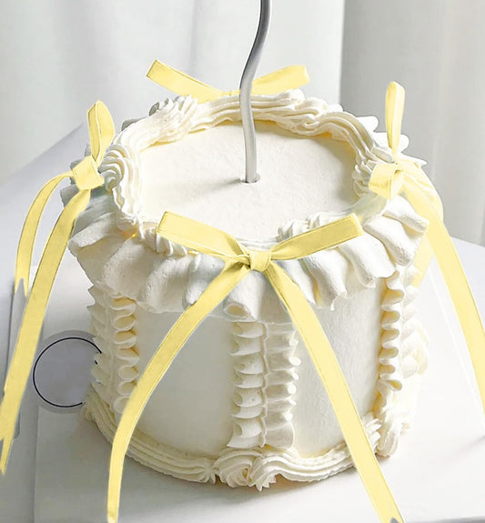 Yellow Bow Cake Topper Coquette Bows Cake Decorations Yellow Bows