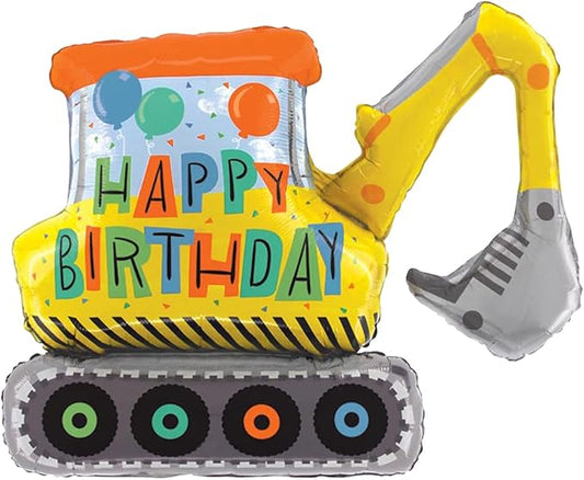 Happy Birthday Construction Excavator Jumbo 31 Foil Party Balloon