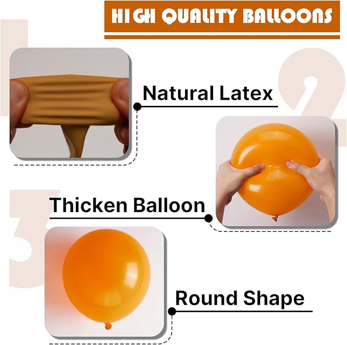 Burnt Orange Balloons 50pcs 12 Inch Terracotta Rust Fall