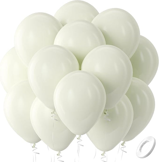 Bezente Beige Balloons Latex Party Balloons - 100 Pack 12 inch Round