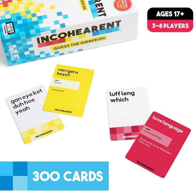 Incohearent, The Guess The Gibberish Party Game by Relatable, A Funny
