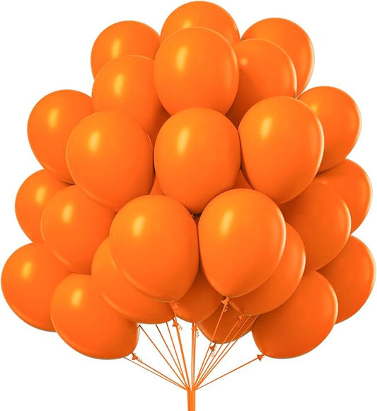 PartyWoo Orange Balloons 100pcs 12 Inch Fall Latex Helium Balloons