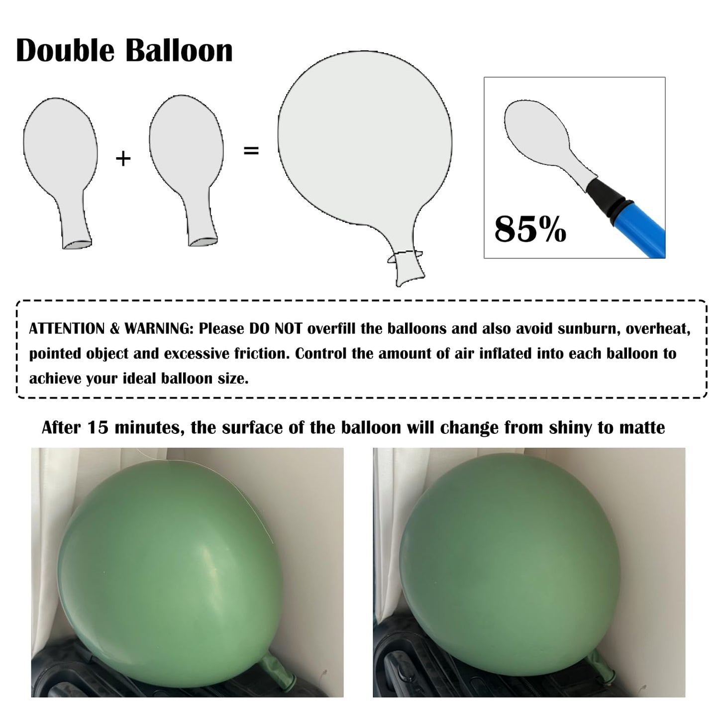 Sage Green Balloons Double Stuffed Garland Different Sizes 18 12 5