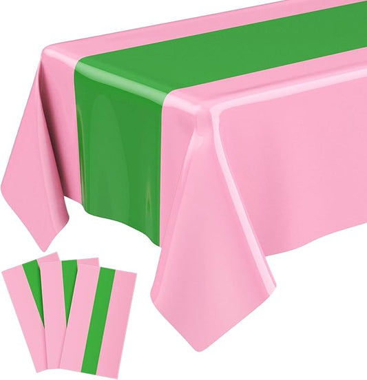 3 Pcs Witch Princess Theme Party Pink & Green Party Tablecloth