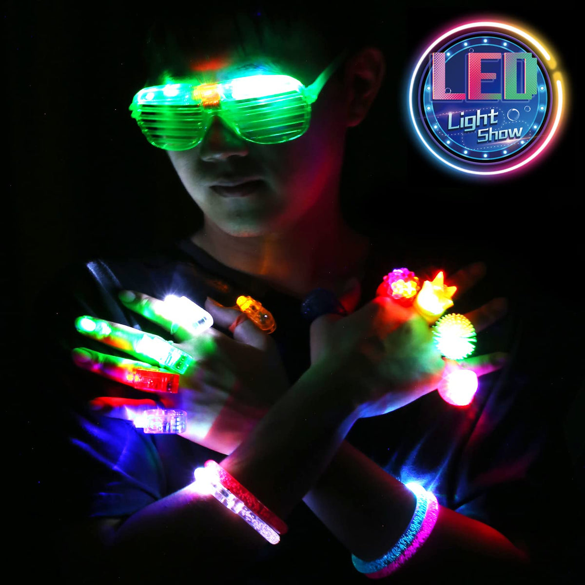 78PCs LED Light Up Toy Party Favors/Supplies Bulk Glow In The Dark