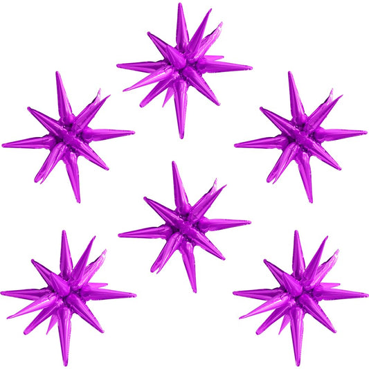 4D Magic Metallic Spike Explosion Balloon One-Piece 14-Pointed Star