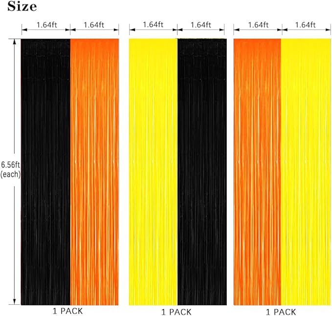 Construction Birthday Party Decorations Orange Black Yellow Foil