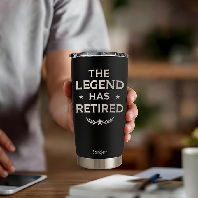 Retirement Tumbler 20oz Stainless Steel Travel Cup with Lid