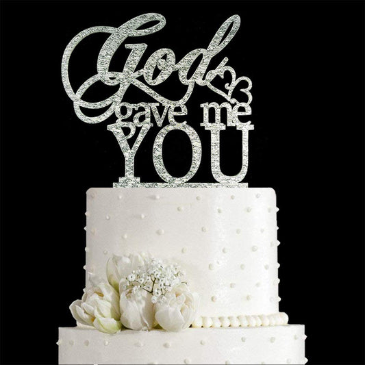 God Gave Me You Wedding Cake Topper for Wedding/Engagement/Marria Silv