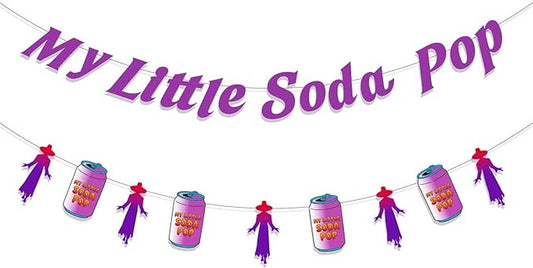“My Little Soda Pop” Demon Movie Party Banner, Coquette Soda Theme