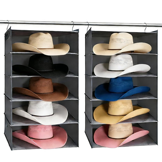 LADYBRO Large Hat Storage for Closet Hanging Organizer for Wide Brim