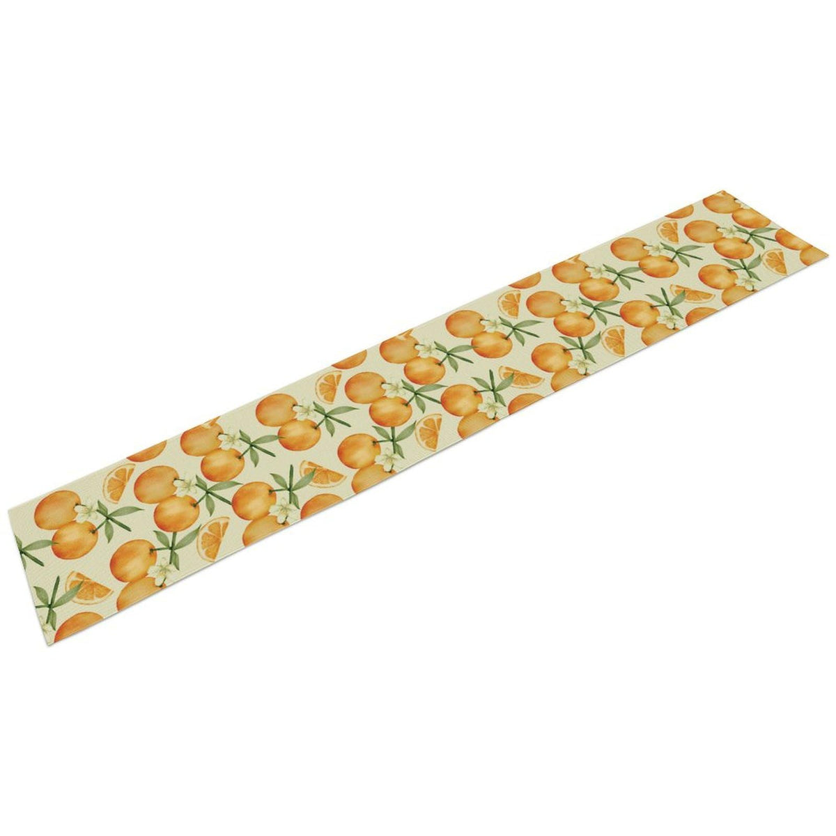 Orange Citrus Table Runner, Cute Spring Summer Fruit Themed Table