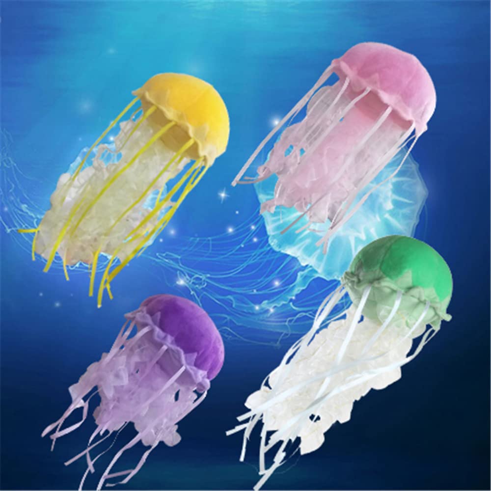 JIANEEXSQ Creative Colorful Jellyfish Stuffed Animal Simulation Sea