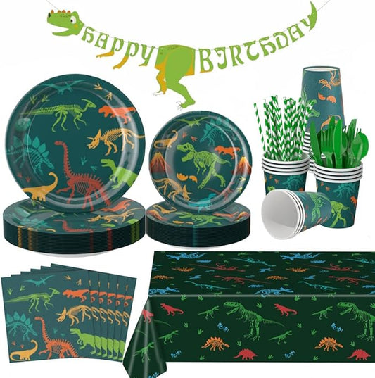 Dinosaur Birthday Decorations Tableware Set Birthday Party Supply