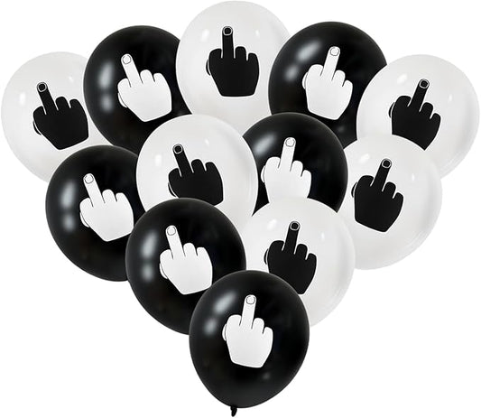 DS. DISTINCTIVE STYLE Middle Finger Balloons 12 Inch Latex Balloons