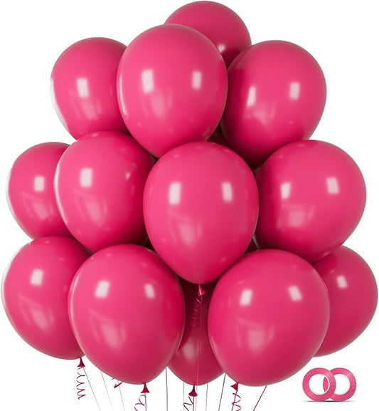 Hot Pink Balloons 100 pcs 12 inch Thicken Latex Hot Pink Balloon Pink