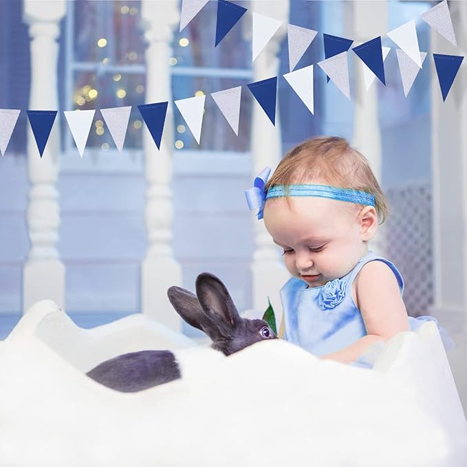 30 Ft Navy Blue White and Silver Party Decorations Royal Blue