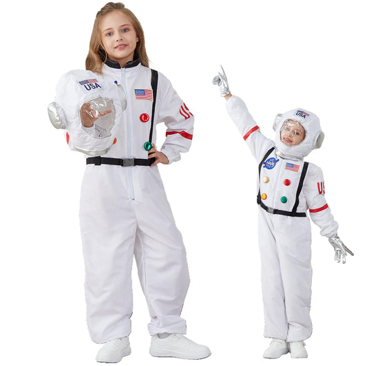 LANGXUN Kids Astronaut Halloween Costume Set, Boys Girls Space Suit