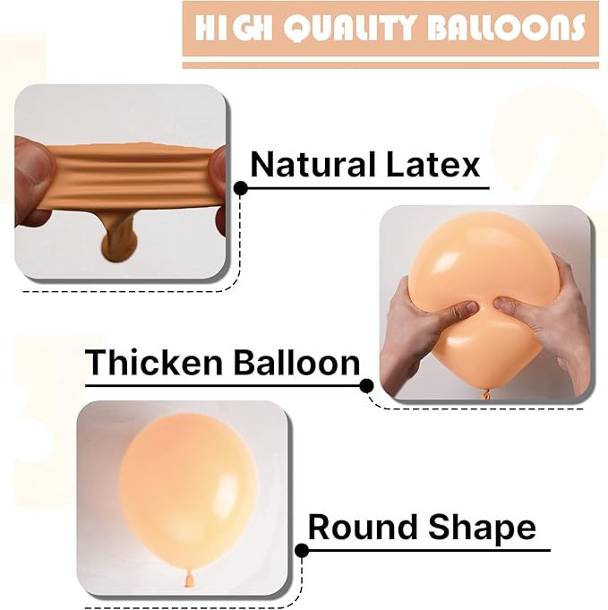 PartyWoo Nude Balloons 100 pcs Different Sizes Pack of 36 18 12 10 5