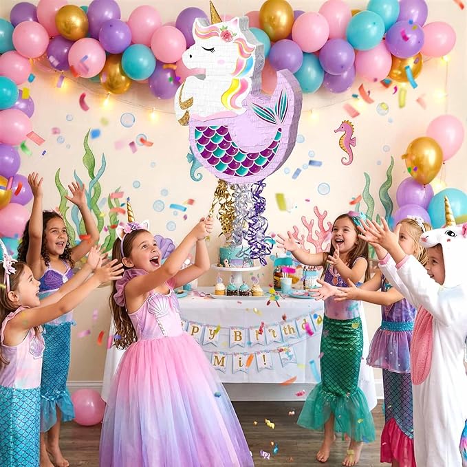 Unicorn Mermaid Piñata - Unicorn or Mermaid Party Supplies